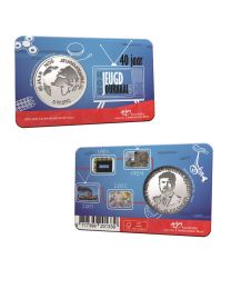 Nederland 2021: NOS 40 jaar Jeugdjournaal Vijfje 2021 UNC Verzilverd in coincard