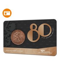 Nederland 2021: Penning in coincard: "80 jaar afscheid 2 ½ cent 1941"