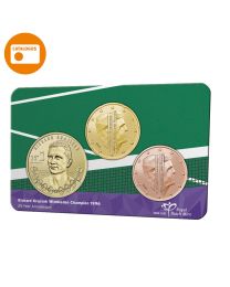 Nederland 2021: Penning in coincard: "Richard Krajicek Wimbledon jubileum"