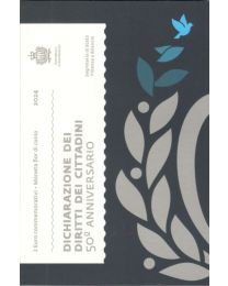 San Marino 2024: Speciale 2 Euro BU: "Burgerrechten"