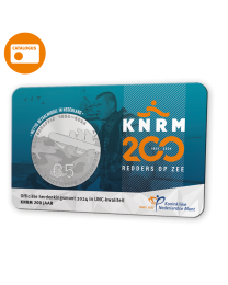 Nederland 2024: KNRM 200 jaar Vijfje 2024 UNC Verzilverd in coincard