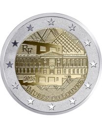 Frankrijk 2025: Speciale 2 Euro unc: "Louvre" in Coincard