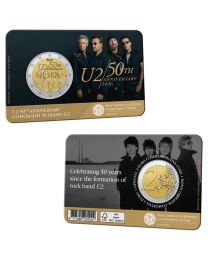 Ierland 2026: Speciale 2 Euro unc: "50 Jaar U2" in coincard