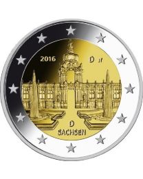 Duitsland 2016: Speciale 2 Euro unc: Sachsen Dresdner Zwinger F