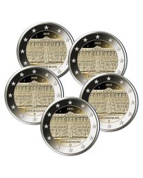 Duitsland 2020: Speciale 2 Euro unc: "Brandenburg" : A, D, F, G, en J