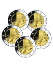 Duitsland 2020: Speciale 2 Euro unc: "Warschau" : A, D, F, G, en J