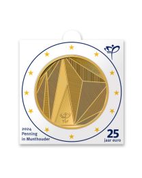 Nederland 2024 Dag van de Munt: "25 Jaar Euro": penning in munthouder