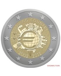Estland 2012: Speciale 2 Euro unc: 10 Jaar Euro