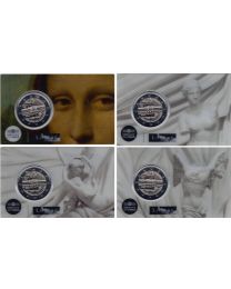 Frankrijk 2025: Speciale 2 Euro unc: "Louvre" Coincard Set