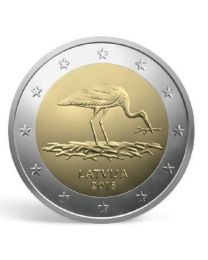 Letland 2015: Speciale 2 Euro unc: Bescherming Zwarte Ooievaar