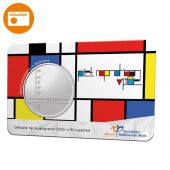 Nederland 2022: Herdenkingsmunt: Mondriaan Vijfje 2022 BU-kwaliteit in coincard
