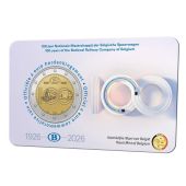 België  2026: Speciale 2 Euro unc:  "100 jaar NMBS" in coincard