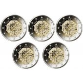 Duitsland 2023: Speciale 2 Euro unc:  "Karel de Grote": A, D, F, G, en J