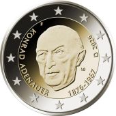 Duitsland 2026: Speciale 2 Euro unc:  "Konrad Adenauer" 2005: Met letter J