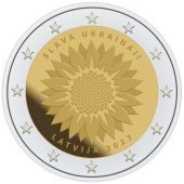 Letland 2023: Speciale 2 Euro unc: "Slava Oekraine" 