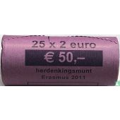 Nederland 2011: Muntrol met 25 x Speciale 2 Euro: Erasmus