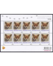 Nederland 2013: NVPH: V3013-Aa-29: "Zoogdieren in Nederland": Vos: velletje postfris