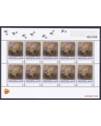 Nederland 2013: NVPH: V3013-Aa-1: "Zoogdieren in Nederland": Bever: velletje postfris