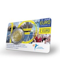 Nederland 2012: Speciale 2 Euro in BU Coincard: 10 Jaar Euro