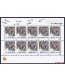 Nederland 2013: NVPH: V3013-Aa-19: "Zoogdieren in Nederland": Hermelijn: velletje postfris