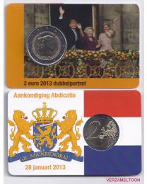 Nederland 2013: Speciale 2 Euro in Coincard: Dubbelportret