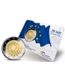 Nederland 2015: Speciale 2 Euro in BU Coincard: 30 Jaar Europese Vlag