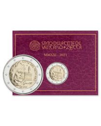 Vaticaan 2021: Speciale 2 Euro BU in blister:  "Dante Alighieri"