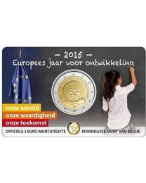 België 2015: Speciale 2 Euro unc: Europees jaar van ontwikkeling in Coincard