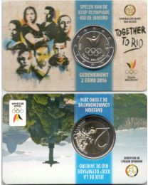 België 2016: Speciale 2 Euro unc: Olympische Spelen Rio de Janeiro in Coincard