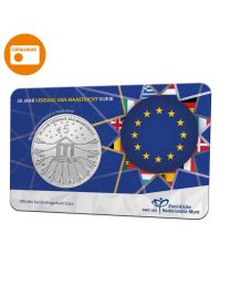 Nederland 2022: 30 jaar Verdrag van Maastricht Vijfje 2022 UNC Verzilverd in coincard