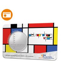 Nederland 2022: Herdenkingsmunt: Mondriaan Vijfje 2022 BU-kwaliteit in coincard