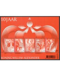 Nederland 2023: NVPH: V....: 10 Jaar Koning Willem-Alexander: velletje postfris