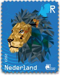 Nederland 2023: NVPH: CR.: NL Crypto stamp 2: BLAUW postfris