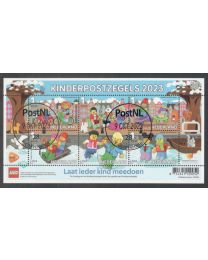 Nederland 2023: NVPH: 4148: Kinderpostzegels: velletje gestempeld