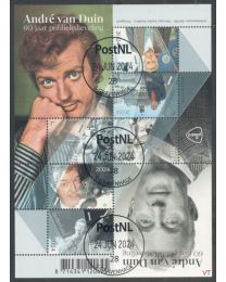 Nederland 2024: NVPH: V4210-4215: André van Duin 60 jaar publiekslieveling: velletje gestempeld
