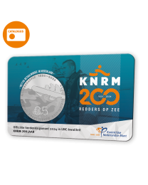 Nederland 2024:  KNRM 200 jaar Vijfje 2024 UNC Verzilverd in coincard