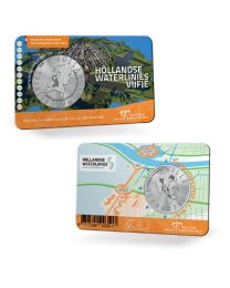 Nederland 2025: "Hollandse Waterlinies Vijfje 2025" UNC Verzilverd in coincard