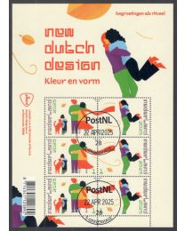 Nederland 2025: NVPH: V....: NDD begroetingen als ritueel: velletje gestempeld