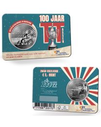 Nederland 2025: Herdenkingsmunt: 100 Jaar TT Assen Vijfje 2025 BU-kwaliteit in coincard