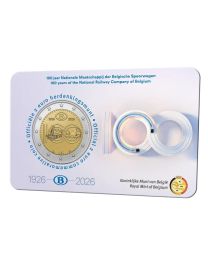 België  2026: Speciale 2 Euro unc:  "100 jaar NMBS" in coincard