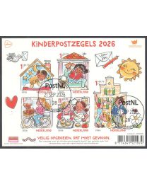 Nederland 2026: NVPH: 4392: Kinderpostzegels: velletje gestempeld