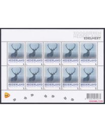 Nederland 2013: NVPH: V3013-Aa-10: "Zoogdieren in Nederland": Edelhert: velletje postfris