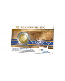 Nederland 2013: Speciale 2 Euro in BU Coincard: Dubbelportret Troonswisseling