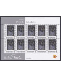 Nederland 2013: NVPH: V2751-Af-13: "Ontdek Anton Pieck": Kerken: velletje postfris
