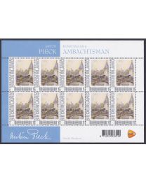 Nederland 2012: NVPH: V2751-Af-1: "Ontdek Anton Pieck": Kunstenaar & Ambachtsman: velletje postfris