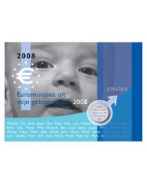 Nederland 2008: BU Jaar set: Geboorteset - Babyset Jongen met Babypenning