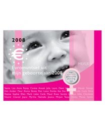 Nederland 2008: BU Jaar set: Geboorteset - Babyset Meisje met Babypenning