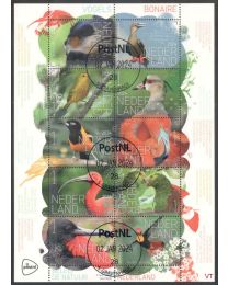 Nederland 2024: NVPH: V4163-4172: Beleef de Natuur: Vogels Bonaire: velletje gestempeld