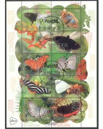 Nederland 2026: NVPH: V....-....: Beleef de Natuur: Vlinders: Saba: velletje gestempeld