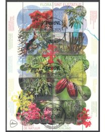 Nederland 2025: NVPH: V....-....: Beleef de Natuur: Flora: Sint Eustatius: velletje gestempeld